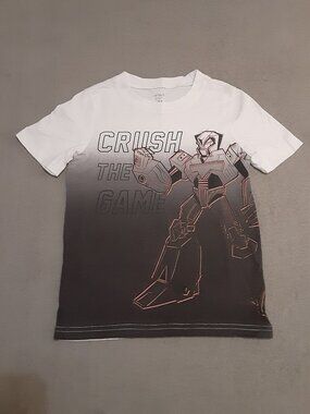 Carter's Kid Boy Size 6/6A White T-Shirt Crush The Game